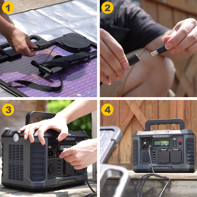 Load image into Gallery viewer, TogoPower ALPHA 100W Portable Bifacial Solar Panel PL2100D