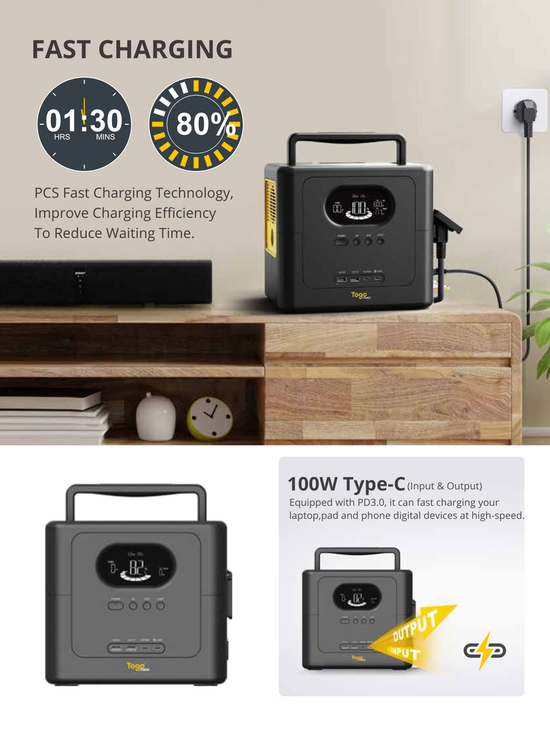 갤러리 뷰어에 이미지 로드, TogoPower INFINITY 600 휴대용 전원소