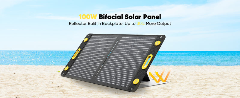 Load image into Gallery viewer, TogoPower ALPHA 100W Portable Bifacial Solar Panel PL2100D