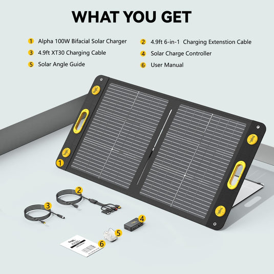 Togopower ALPHA 100W Portable Bifacial Solar Panel PL2100D